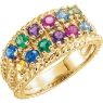 Picture of Gold Mother's Ring 2 to 12 Round Stones