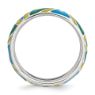 Picture of Silver Stackable Expressions Multi Color Enameled Ring