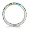 Picture of Silver Stackable Expressions Multi Color Enameled Ring