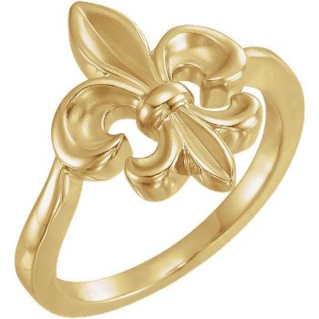 Picture of 10K or 14K Fleur-de-lis Ring