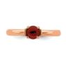 Picture of Silver & 18K Rose Gold Plated Cabochon Garnet stone