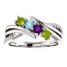 Picture of 1 to 5 Round Stones 10K or 14K Mother's Ring