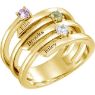 Picture of Gold 1 to 3 Stones/Names Engravable Mother Ring