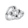 Picture of Silver 1 to 5 Round Stones Mother's Ring