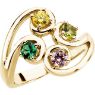 Picture of Gold 1 to 5 Round Stones Mother's Ring