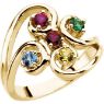 Picture of Gold 1 to 5 Round Stones Mother's Ring