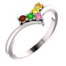 Picture of Silver 1 to 6 Round Stones Mother's Ring