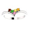 Picture of Silver 1 to 6 Round Stones Mother's Ring