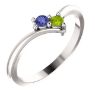 Picture of Silver 1 to 6 Round Stones Mother's Ring