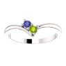 Picture of Silver 1 to 6 Round Stones Mother's Ring