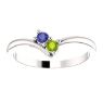 Picture of Gold 1 to 6 Round Stones Mother's Ring