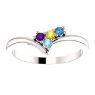 Picture of Gold 1 to 6 Round Stones Mother's Ring