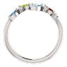 Picture of Silver 1 to 6 Marquise Stones Mother's Ring