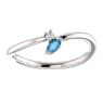 Picture of Silver 1 to 6 Marquise Stones Mother's Ring