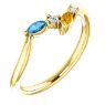 Picture of Gold 1 to 6 Marquise Stones Mother's Ring