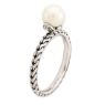 Picture of Silver Ring Antiqued White Freshwater Pearl