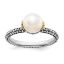Picture of Silver Ring Antiqued White Freshwater Pearl