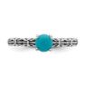 Picture of Silver Antiqued Ring Reconstituted Turquoise Stone