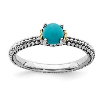 Picture of Silver Antiqued Ring Turquoise Stone