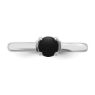 Picture of Silver Natural Black Agate Stone Ring