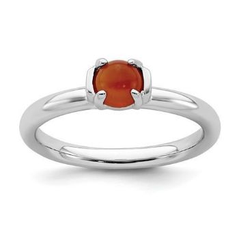 Picture of Silver Natural Red Agate Stone Ring