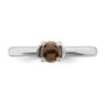 Picture of Silver Natural Smokey Quartz Stone Ring