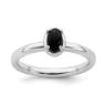 Picture of Silver Oval Onyx Ring