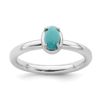 Picture of Silver Oval Reconstituted Turquoise Ring