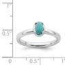 Picture of Silver Oval Reconstituted Turquoise Ring