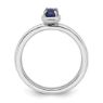 Picture of Silver Ring Natural Oval Blue Lapis Lazuli