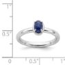 Picture of Silver Ring Natural Oval Blue Lapis Lazuli