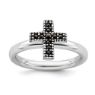 Picture of Silver Stackable Expressions Marcasite Cross Ring