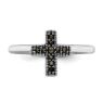 Picture of Silver Stackable Expressions Marcasite Cross Ring