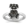 Picture of Silver Stackable Expressions Marcasite Dog Ring