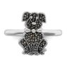 Picture of Silver Stackable Expressions Marcasite Dog Ring