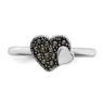 Picture of Silver Stackable Expressions Marcasite Heart Ring