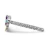 Picture of Silver Dragonfly Ring Multi Color Gemstones