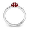 Picture of Silver Lady Bug Ring Red & Black Enameled