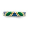 Picture of Silver Stackable Expressions Multi Color Enameled Ring