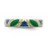 Picture of Silver Stackable Expressions Multi Color Enameled Ring