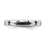 Picture of Sterling Silver Stackable Faith Ring Black