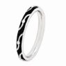 Picture of Sterling Silver Stackable Ring Black Enamel