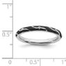 Picture of Sterling Silver Stackable Ring Black Enamel