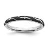 Picture of Sterling Silver Stackable Ring Black Enamel