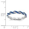 Picture of Sterling Silver Stackable Ring Blue Enamel