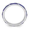 Picture of Sterling Silver Stackable Ring Blue Enamel