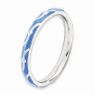 Picture of Sterling Silver Stackable Ring Blue Enamel