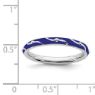 Picture of Sterling Silver Stackable Ring Blue Enamel