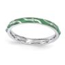 Picture of Sterling Silver Stackable Ring Green Enamel