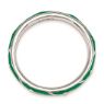 Picture of Sterling Silver Stackable Ring Green Enamel